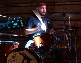 Ace Bandits member Bruce on the drums